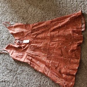 Orange floral dress